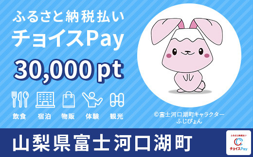 富士河口湖町チョイスPay 30,000pt（1pt＝1円）