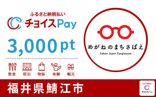 鯖江市チョイスPay 3,000pt（1pt＝1円）