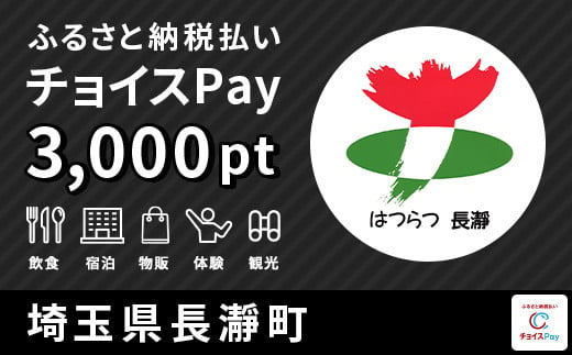 長瀞町チョイスPay 3,000pt（1pt＝1円）