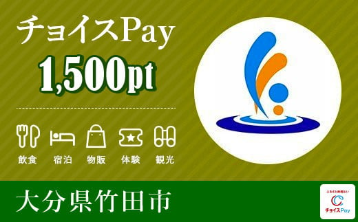 竹田市 チョイスPay 1,500ポイント