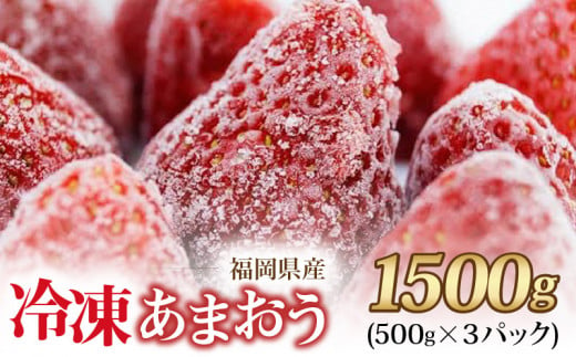 福岡県産 冷凍あまおう 摘みたて 1,500g(500g×3パック) 336377 - 福岡県久留米市