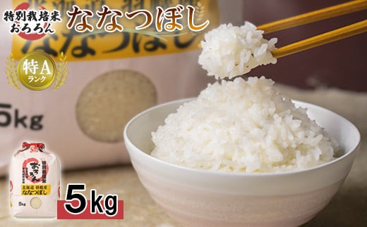 【令和5年産】北海道羽幌産　特別栽培米ななつぼし5kg