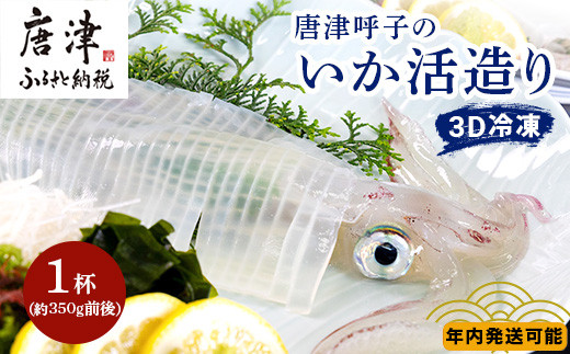 唐津呼子産いか活造り 1杯(約350g前後) 急速冷凍 新鮮そのまま食卓へ！イカ 刺身 簡単 ギフト