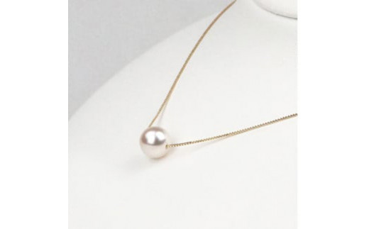 花珠 真珠 一粒 パール ネックレス 8.0-8.5mm ホワイトゴールド