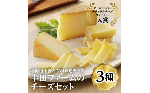 半田ファームのチーズセット(3種各1個)【1397190】 599376 - 北海道大樹町