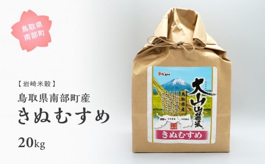 【iw12w】鳥取県南部町産きぬむすめ20kg [令和5年産]＜白米でお届け＞