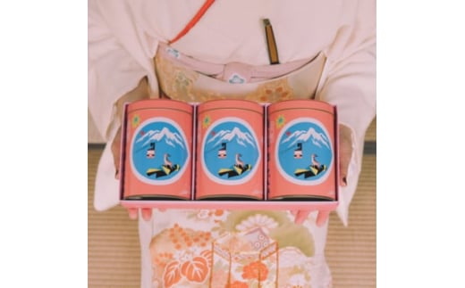 湯の花せんべいハートAR缶3缶セット【1269628】 1143453 - 三重県菰野町