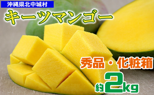 2024年発送】沖縄県北中城村キーツマンゴー【化粧箱・秀品 約2kg】沖縄