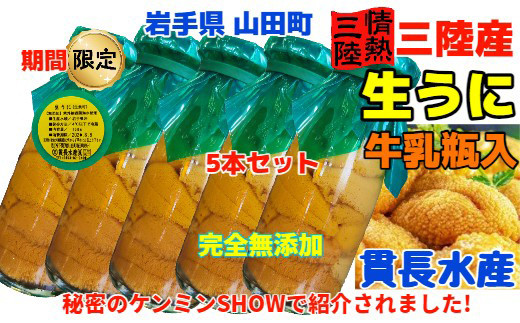 青森県大間産 無添加ウニ 100g入×4パックセット - 魚介