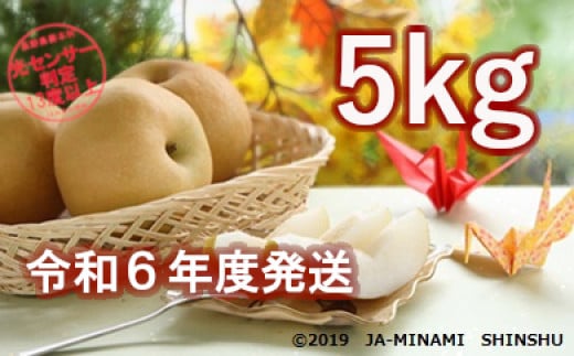 6-J09　梨（南水）【太鼓判・優糖生】約5kg