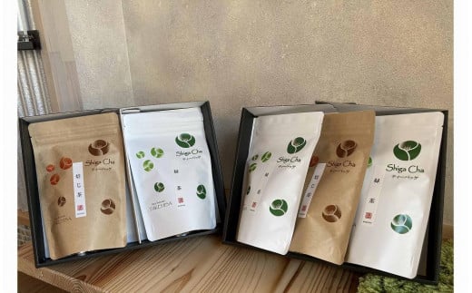 ShigaChaティーバッグセット2箱（緑茶30パック×3袋、焙じ茶30パック×2袋） 1115281 - 滋賀県滋賀県庁