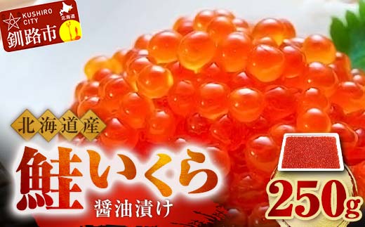 北海道産 鮭 いくら 醤油漬け 250g×1パック 12月発送 F4F-5241 1116399 - 北海道釧路市