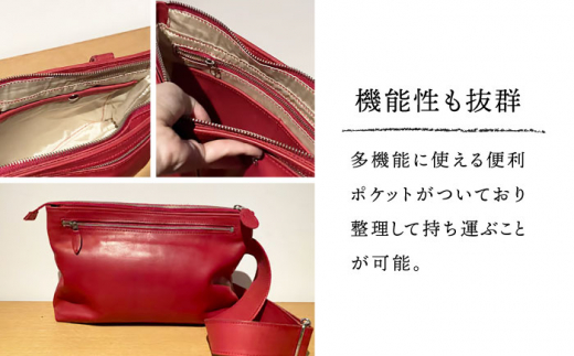 赤色】サコッシュ バッグ 革 革製品 BagShop36 [UAC019] - 佐賀県武雄