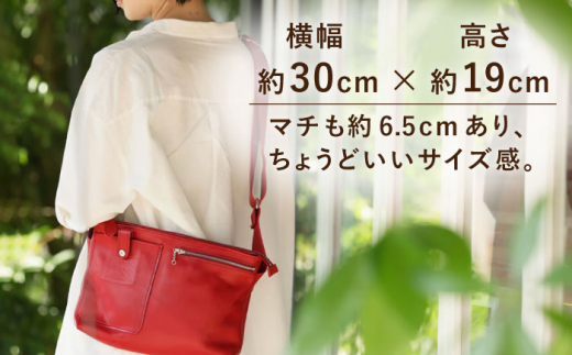 【チョコ色】サコッシュ バッグ 革 革製品 BagShop36 [UAC019]
