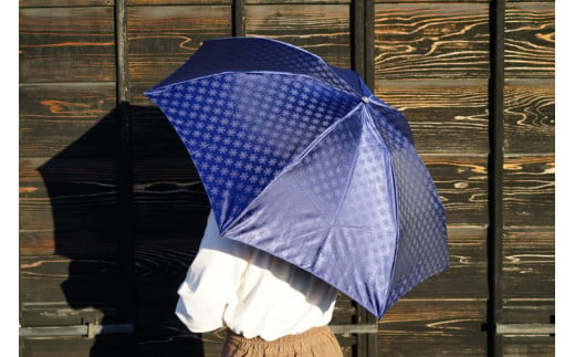 BL02_雪華模様の折り畳み傘（サイズ55cm）カラー：ネイビー