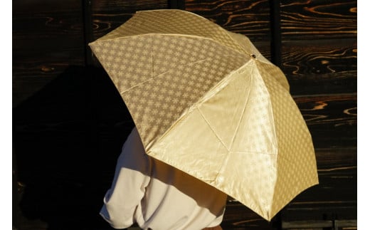BL03_雪華模様の折り畳み傘（サイズ55cm）カラー：ベージュ