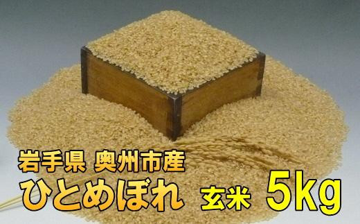 【玄米5kg】人気沸騰の米　令和5年産  岩手県奥州市産ひとめぼれ【７日以内発送】 531408 - 岩手県奥州市