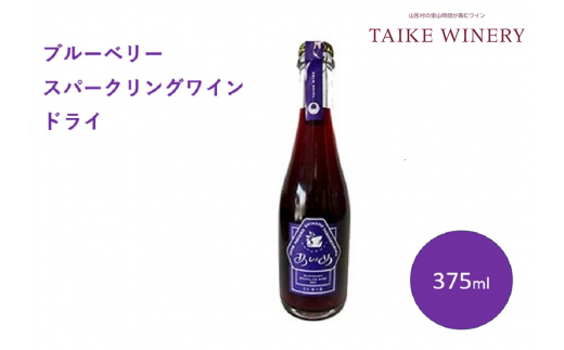 1250 ブルーベリー・スパークリングワイン ドライ 375ml 1119430 - 長野県山形村
