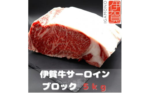 【肉の横綱】伊賀牛サーロインブロック　5kg 950519 - 三重県伊賀市