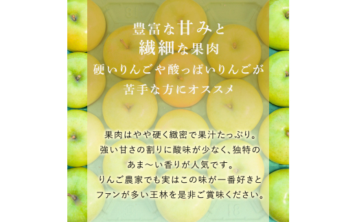 1月発送】（13度糖度保証）贈答用王林約5kg【弘前市産・青森りんご