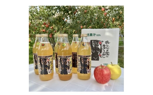 りんごジュース　品種おまかせ　6本入り【1244686】 684957 - 青森県黒石市
