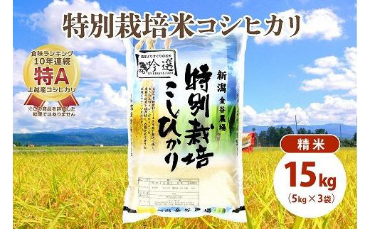 令和5年産|新潟上越三和産|特別栽培米コシヒカリ(従来種)15kg(5kg×3)精米 1125995 - 新潟県上越市