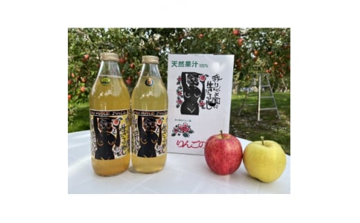 りんごジュース品種おまかせ2本入り【1354246】 685844 - 青森県黒石市
