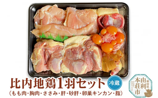 《冷蔵》比内地鶏1羽セット 907169 - 秋田県由利本荘市