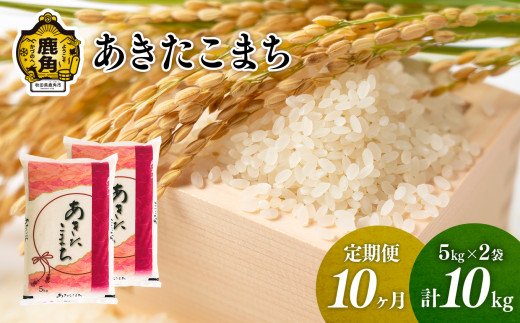 定期便】令和5年産 単一原料米「あきたこまち」10kg × 10ヶ月【こだて