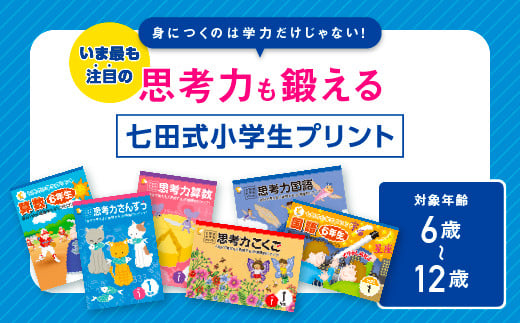 江津市限定返礼品：七田式小学生プリント 思考力算数 2年生 SC-38 しち