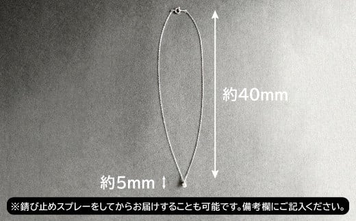 錆び止めスプレーをしてからお送りすることもできます。ご希望の方は注文時の備考欄にコメントを入れてください。