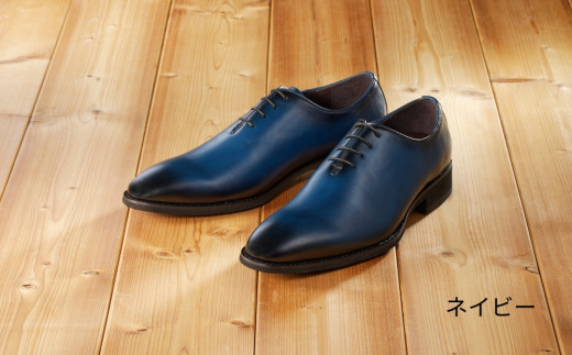 【匠の靴】超軽量＆履き心地抜群な本革ビジネスシューズAF-02 (サイズ：27.5cm　カラー：ネイビー)