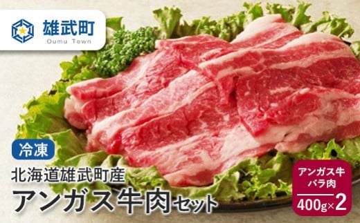 雄武産アンガス牛肉セット(冷凍)バラ肉400g×2