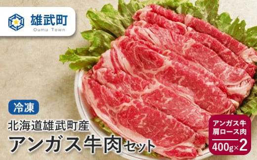 雄武産アンガス牛肉セット(冷凍)牛肩ロース肉400g×2