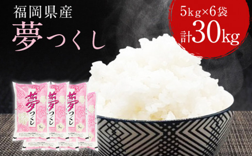福岡の人気銘柄!!福岡県産夢つくし5kg×6袋（合計30kg） 福岡県産 夢