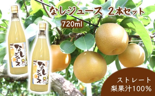 なしジュース 2本セット 720ml×2本 梨果汁100％ ストレートジュース 869729 - 千葉県白井市