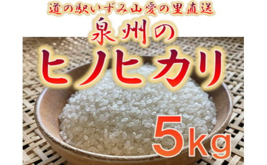 大阪府和泉市の農家さんが心を込めて作ったヒノヒカリ　一袋5kg。道の駅で大好評。【1498579】 1409883 - 大阪府和泉市