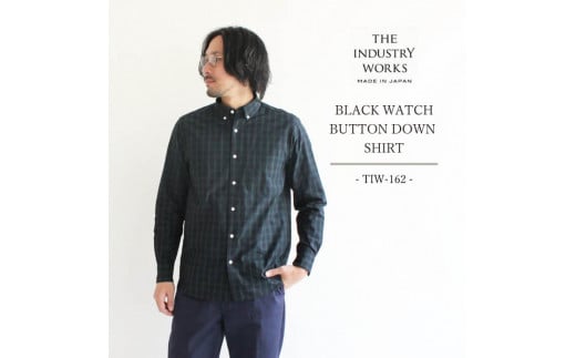 播州織メンズシャツ「THE INDUSTRY WORKS」(1着)[TIW_162(ブラックウォッチ)]LLサイズ