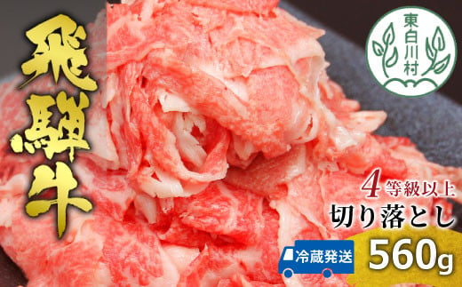 【2025年2月発送】飛騨牛 4等級以上 切り落とし 560g 牛肉 和牛 肉 切落し ブランド牛 4等級 5等級 国産 10000円 1016220 - 岐阜県東白川村