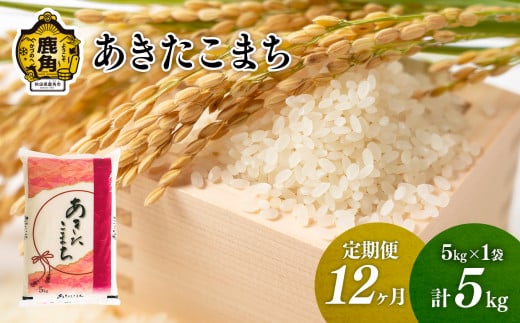 【定期便】令和6年産 単一原料米「あきたこまち」5kg × 12ヶ月（合計60kg）【こだて農園】●2024年10月下旬発送開始 米 お米 こめ コメ おすすめ お中元 お歳暮 グルメ ギフト 故郷 秋田県 秋田 あきた 鹿角市 鹿角 送料無料 産地直送 農家直送 1128466 - 秋田県鹿角市