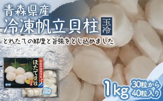 青森県産 冷凍帆立貝柱 (玉冷) 【ハケタ水産】ホタテ ほたて 帆立 貝柱