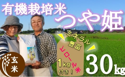 令和5年産・玄米】九代目又七の有機つや姫30kg（ピロール米はえぬき