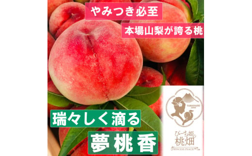 【瑞々しく滴る夢桃香ブランド】果汁たっぷり人気品種 約2kg【2025年発送】（PMK）D4-111 【桃 もも モモ 令和7年発送 期間限定 山梨県産 甲州市 フルーツ 果物】 1150283 - 山梨県甲州市