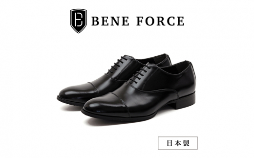 BENE FORCE 日本製ビジネスシューズ ストレートチップ BF8912-BLK 25.5cm [№5990-6055]0699