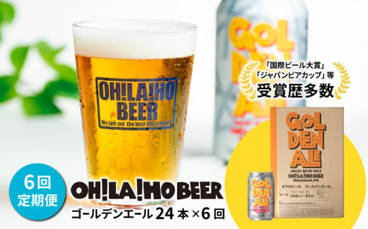 【6回定期便】ゴールデンエール24本定期便 クラフトビール 427538 - 長野県東御市