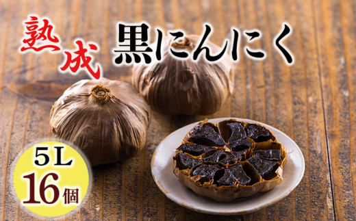 熟成 黒にんにく 5L玉16個 [毎日 毎朝1粒 活き活き 元気 スタミナ 活力 サポート]