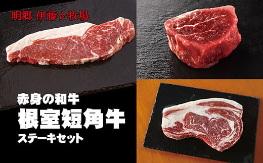 [北海道根室産]短角牛ステーキ3種セット
