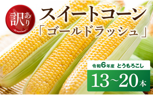 【訳あり】令和６年産とうもろこし 宮崎県産スイートコーン「ゴールドラッシュ」13～20本【新鮮 農家直送 トウモロコシ 産地直送 季節限定 期間限定 宮崎県産 九州産】