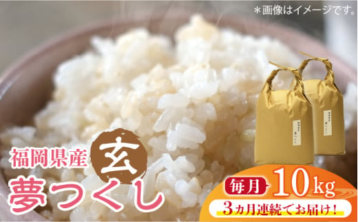 【先行予約】【全3回定期便】福岡の食卓ではおなじみの人気のお米「夢つくし」5kg×2袋 [10kg] [玄米]【2024年11月下旬以降順次発送】《築上町》【株式会社ベネフィス】 [ABDF127] ご飯 ごはん 米 こめ コメ おにぎり 79000円 7万9千円 1156829 - 福岡県築上町