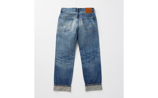 (E50550-146) EDWIN 505ZX 50sルーズストレートパンツ SELVAGE VINTAGE LOOSE STRAIGHT MADE  IN JAPAN 日本製 セルビッチ(中色ブルー)